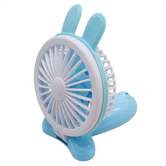 Вентилятор ручний портативний «Зайчик» VNTR-002-3 Синій Вінниця