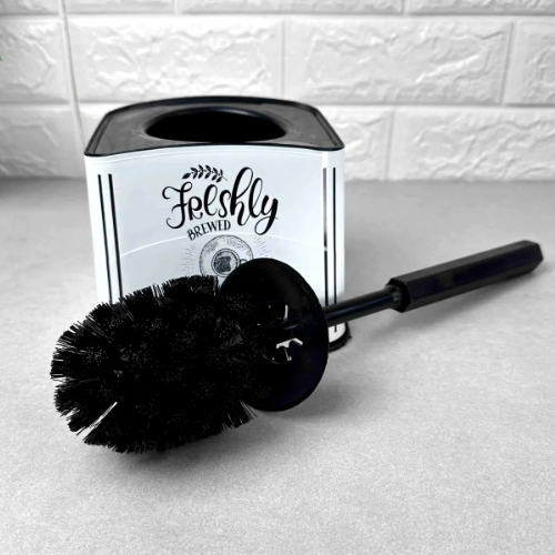 Йоржик для унітазу з підставкою з малюнком біла кава ELIF Житомир - изображение 3