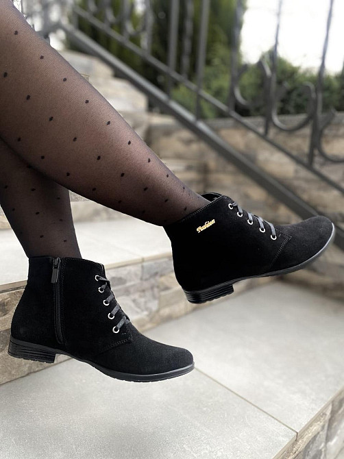 Черевики жіночі ARLETT чорні натуральна замша 37р.-24см 38р.-24.5см (1193) Коломия - фото 3