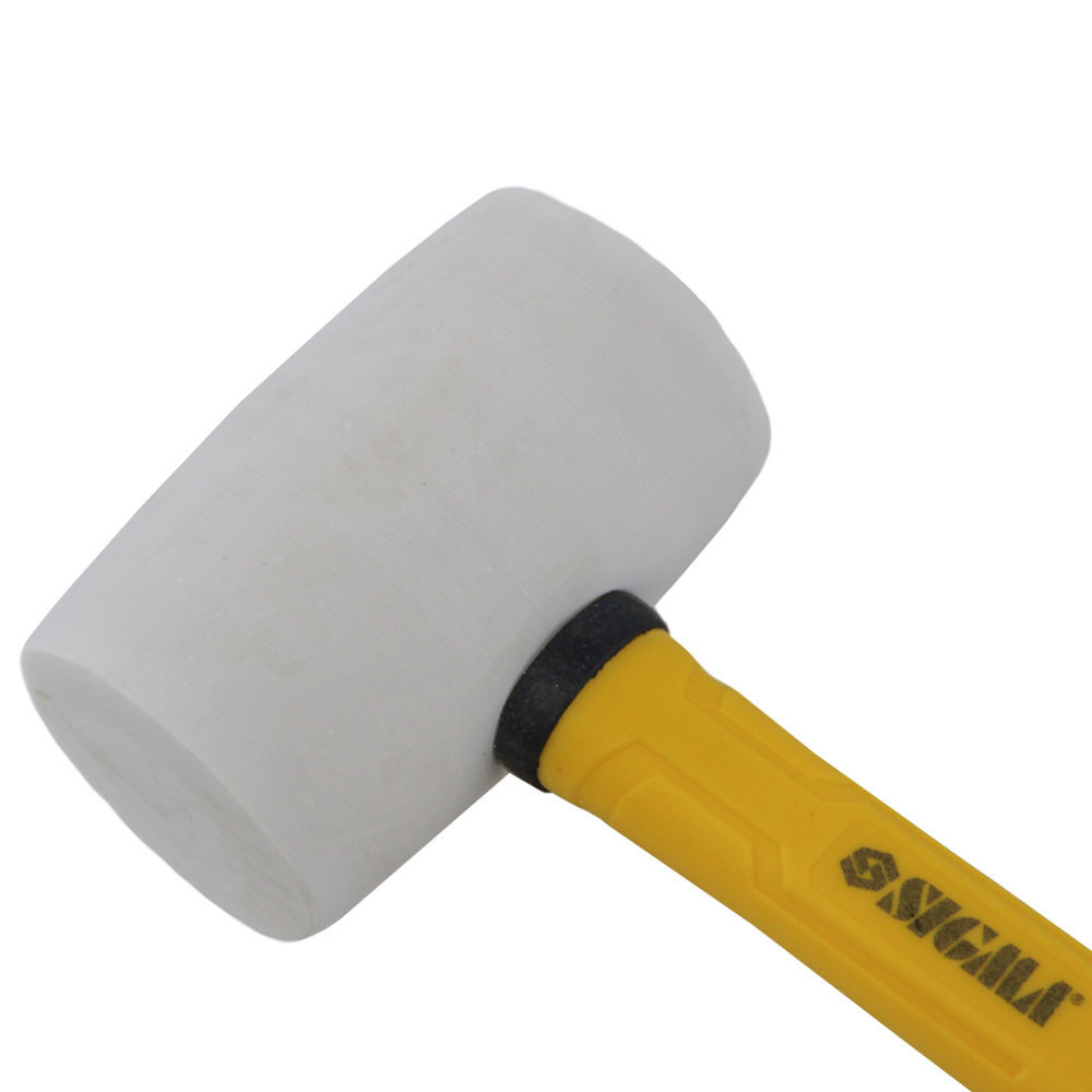 Sigma Киянка резиновая белая 450г фиберглассовая рукоятка SIGMA (4317301) Коломия - фото 6