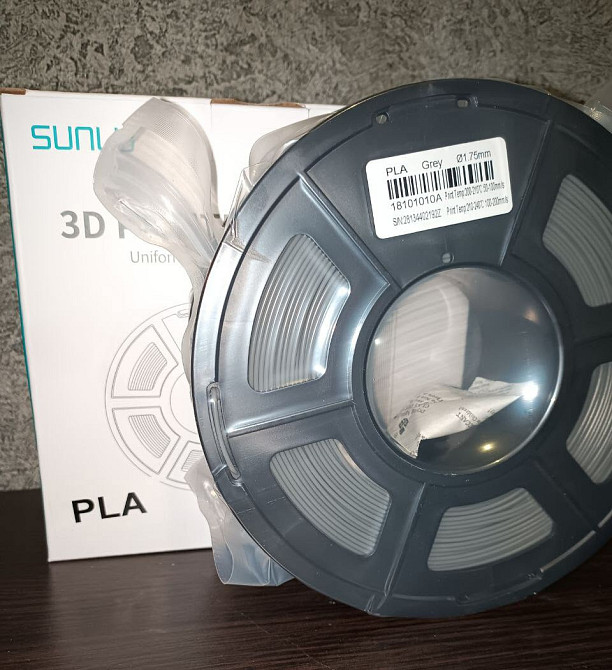 PLA пластик Sunlu, 1,75 mm/ 1kg/ Сірий Київ - фото 1