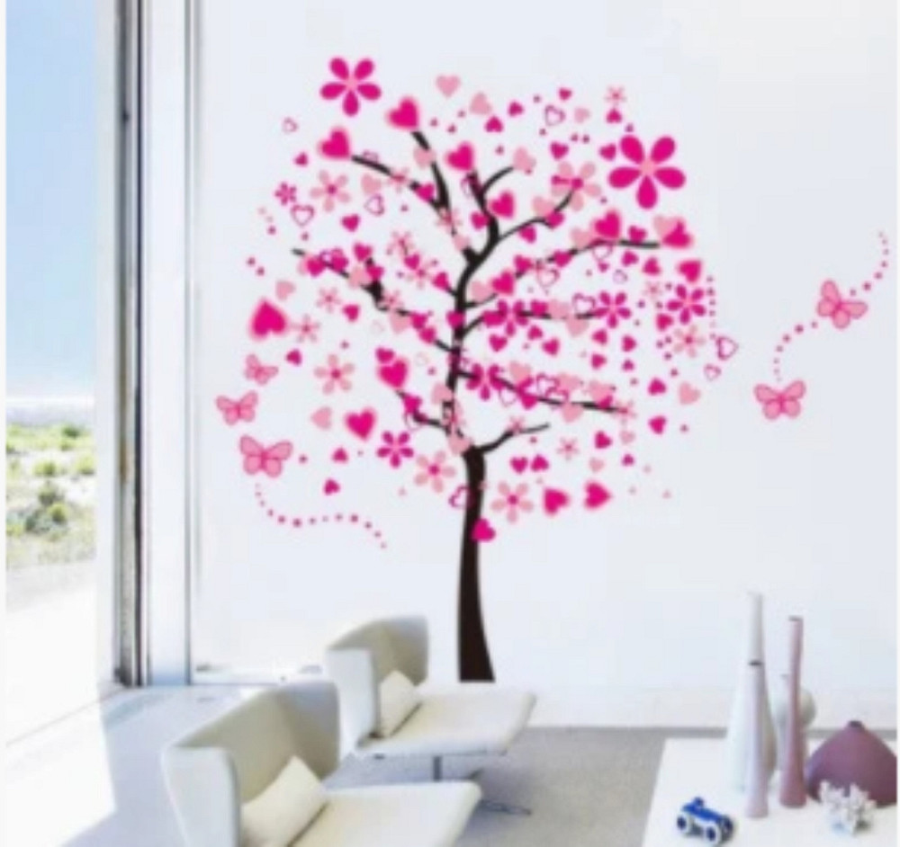 Интерьерная наклейка Дерево и сердечки Киев - изображение 3