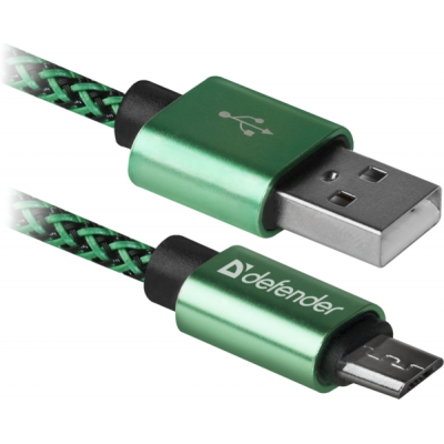 Дата кабель USB 2.0 AM to Micro 5P 1.0m USB08-03T green Defender (87804) Вінниця