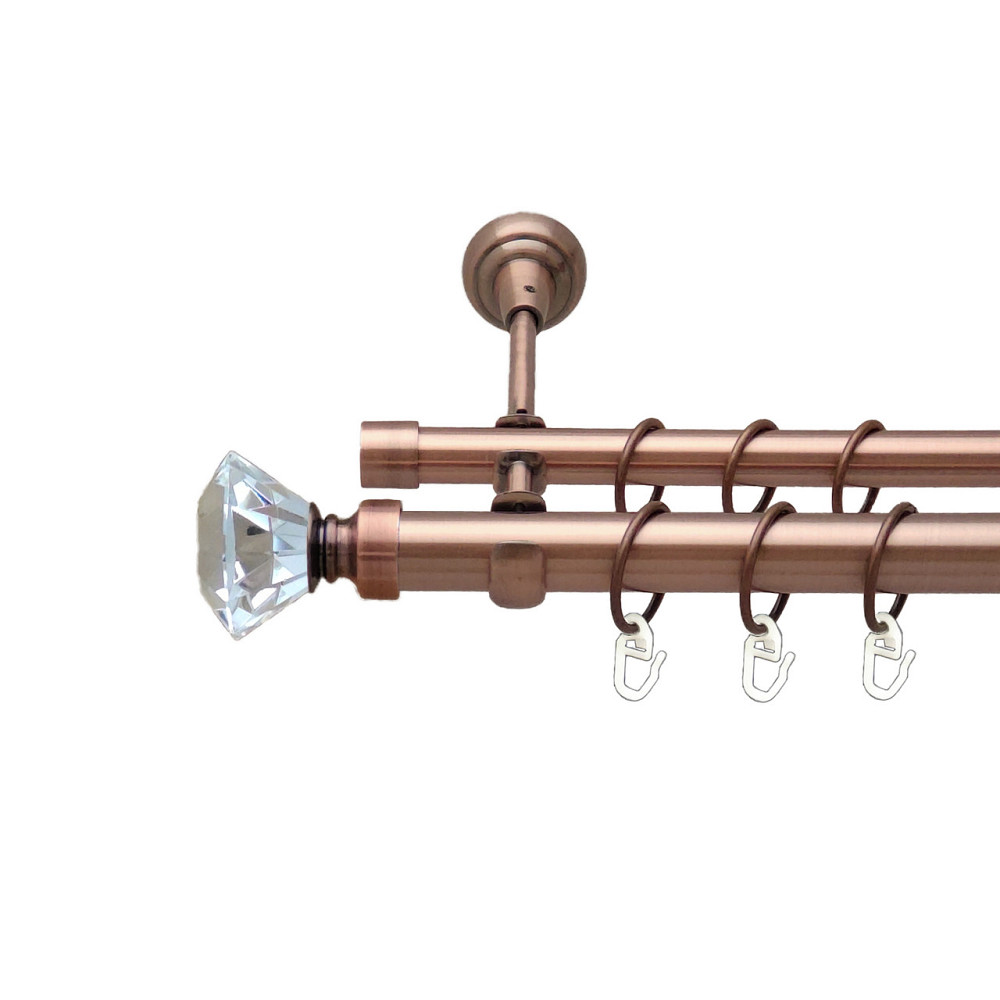 Карниз Orvit Спектралія металевий дворядний відкритий Мідь 25\19 мм 200 см (00-00012619) Львов - изображение 1