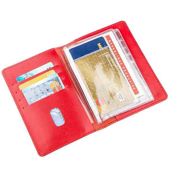 Большая обложка на водительские документы SHVIGEL 13984 Красная Киев