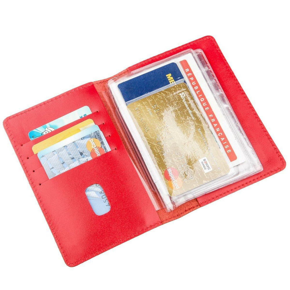 Большая обложка на водительские документы SHVIGEL 13984 Красная Киев - изображение 5