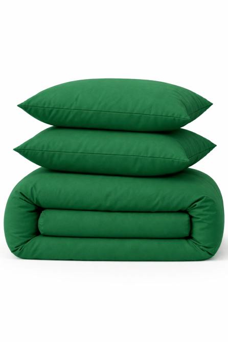 Наволочка Ecotton 50х70 см фланель із бавовни Green зеленого кольору Коломия - фото 3