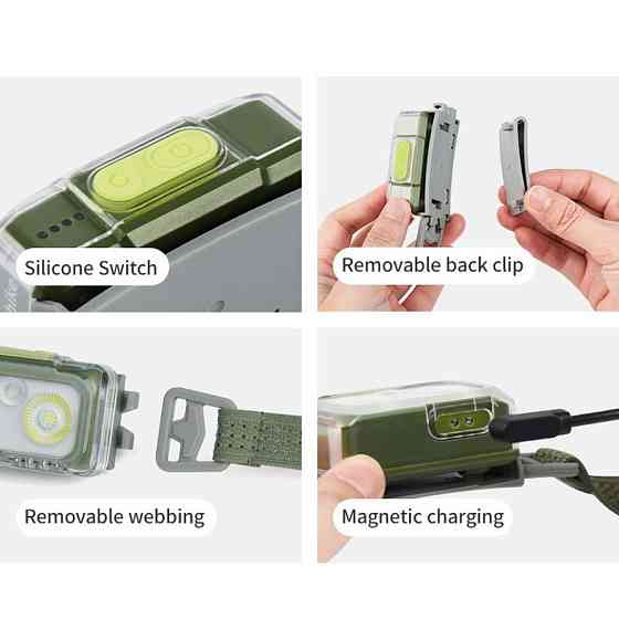 Ліхтар налобний Naturehike CNK2550ZM011, сірий Киев