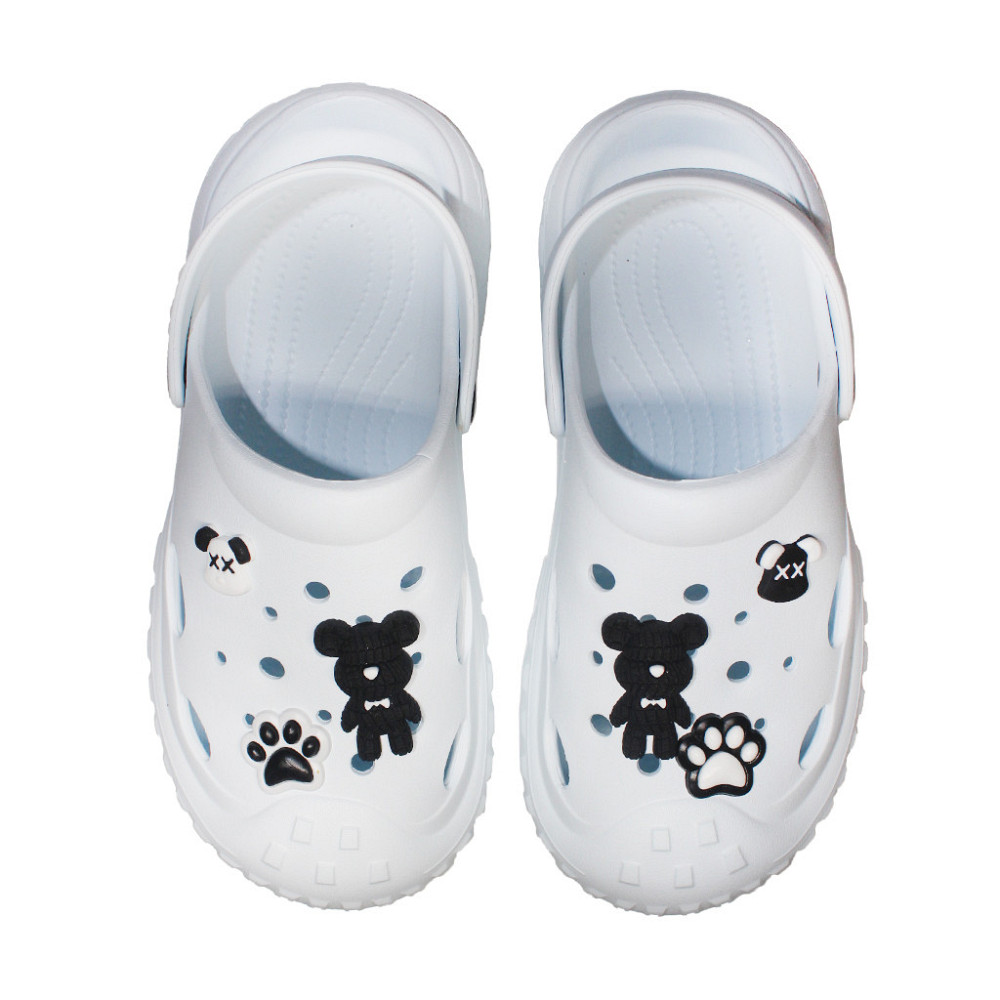 Крокси сабо жіночі білі з прикрасою зручна колодка взуття для лікарів та мед персоналу кухарів 38 Одеса - фото 1