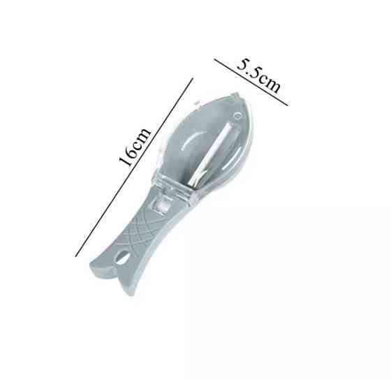 Прилад для чищення риби - довжина 16см, ширина 5см, хакі Київ