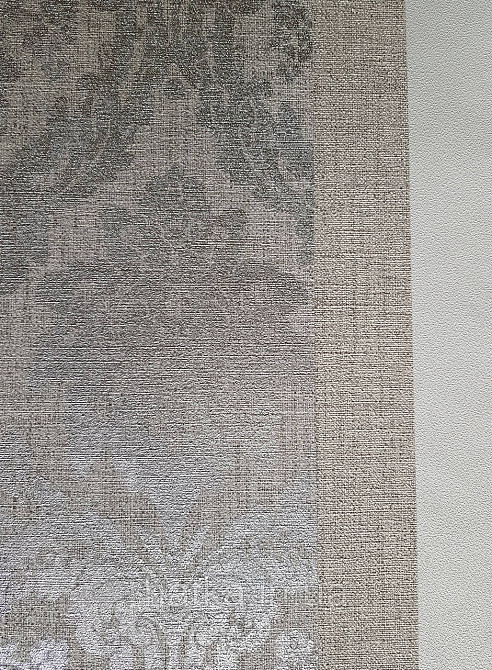 Шовільні на фрізеліні AS creation Perfect 1.06Х10 класика вензель дамаск сріблясті на сіром Київ - фото 2