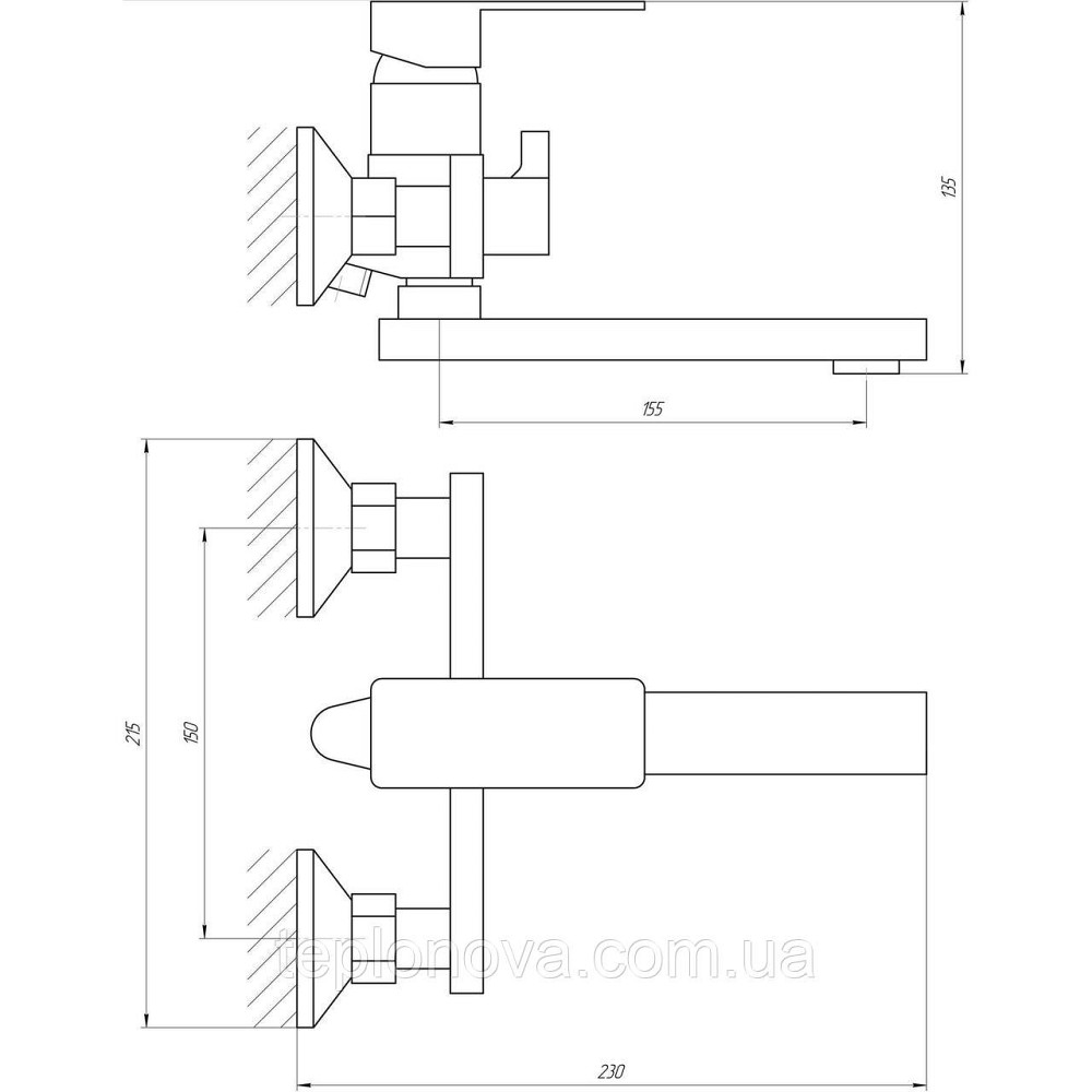 Змішувач для ванни Globus Lux Milano GLM-0102N Чернівці - фото 4