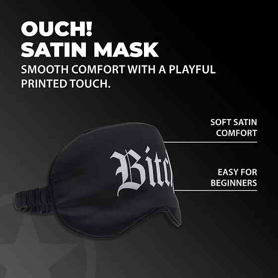 Маска на очі - Ouch! Satin Blindfold Bitch Black Sex Aura Київ