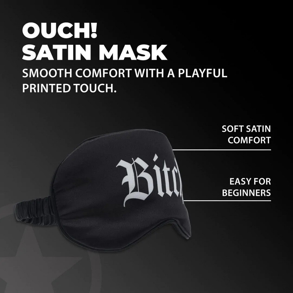 Маска на глаза – Ouch! Satin Blindfold Bitch Black Sex Aura Киев - изображение 2