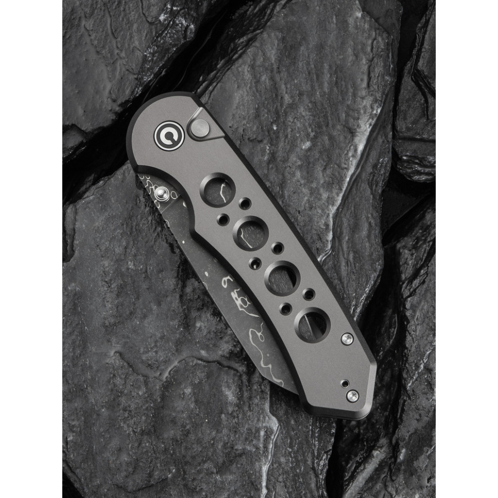 Ніж складаний туристичний Civivi Pragma Prime, (8.9 см) Damascus / Aluminum сірий Київ - фото 13