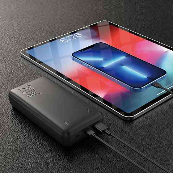 Павербанк 20000 mAh HOCO J87A Tacker PD20W + QC3.0 швидка зарядка чорний power bank повербанк Одеса