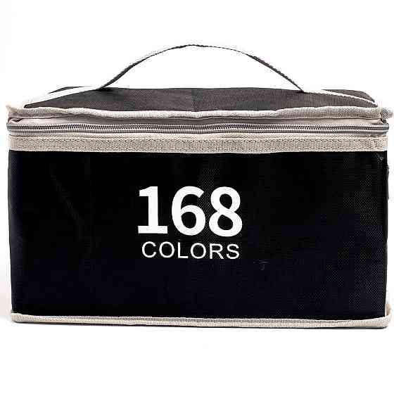 Огромный Набор скетч маркеров на 168 цветов Touch Raven для рисования в черном чехле Каменец-Подольский