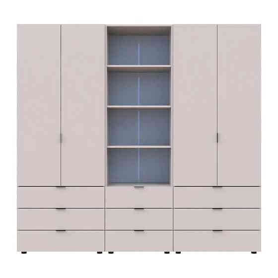 Шафа для одягу Doros Гелар Кашемір 2+2ДСП з пеналом 215х49.5х203.4 (DRS-011918) Львів