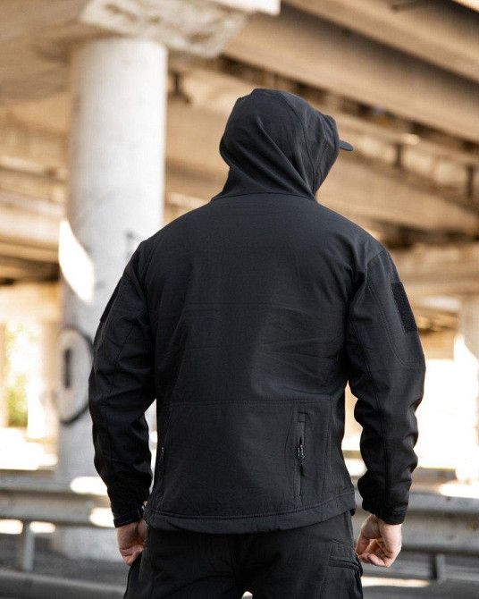 Міська тактична куртка MAXIMUS софтшел black ПП7980 Одеса - фото 5