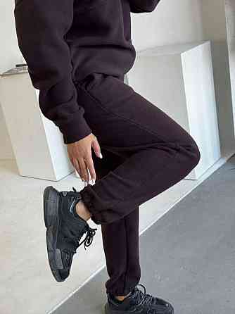 Жіночий теплий костюм-двійка: кофта та штани з турецького флісу Шоколад, 42/44 Одеса