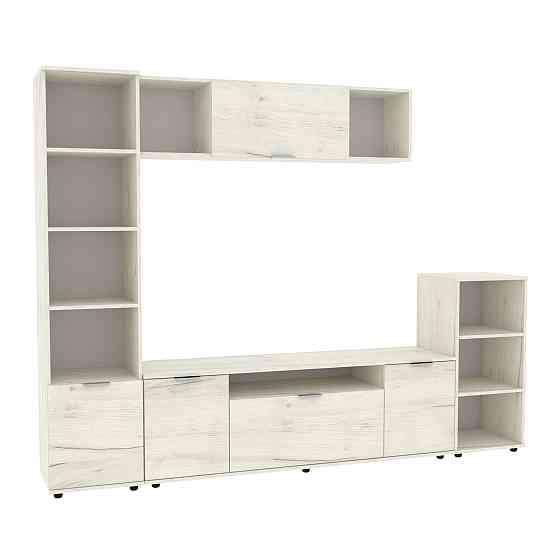 Стенка в гостиную Ketrin-4, Дуб Крафт Білий, 2440х425х1880 Львов