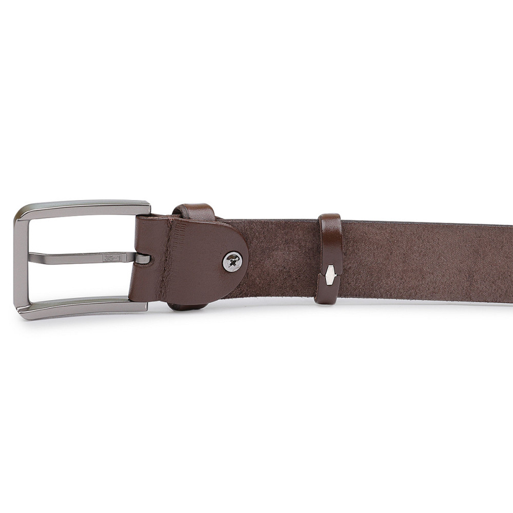 Стильний шкіряний чоловічий ремінь батал Vintage 20713 Коричневий Київ - фото 5