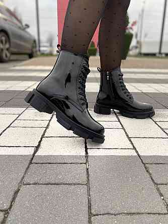 Черевики жіночі GREMMY чорні шкіра лакована висота 13 см (4230) Коломыя