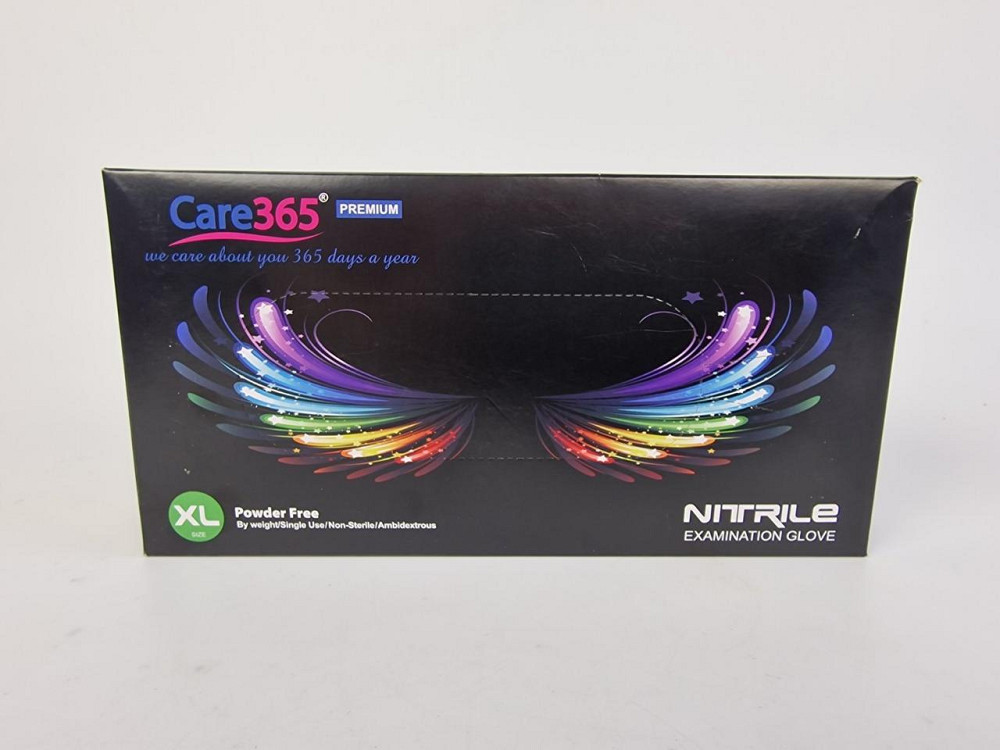 Рукавиці Нітрил Чорні (100 шт.) розмір XL "CARE 365" (1 пачка) Харків - фото 1
