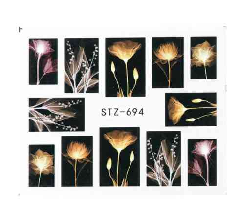 Наклейки на ногти цветы на весь ноготь - размер стикера 6*5см, инструкция по применению есть в описании товара Киев