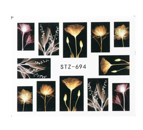 Наклейки на ногти цветы на весь ноготь - размер стикера 6*5см, инструкция по применению есть в описании товара Киев - изображение 1