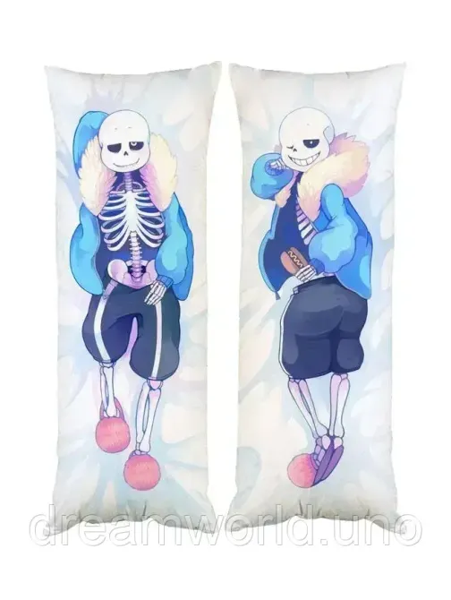 Подушка дакимакура Санс Андререйл Undertale декоративная партовая подушка для обнимания 40х120 Харьков - изображение 1