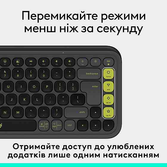 Клавіатура бездротова Logitech Pop Icon Keys Graphite (920-013157) Сірий Харьков