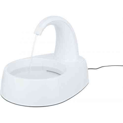 Поилка-фонтан Trixie Curved Stream для кошек и собак, белая, 2,5л, 25х24,5х35 см (пластик) Винница