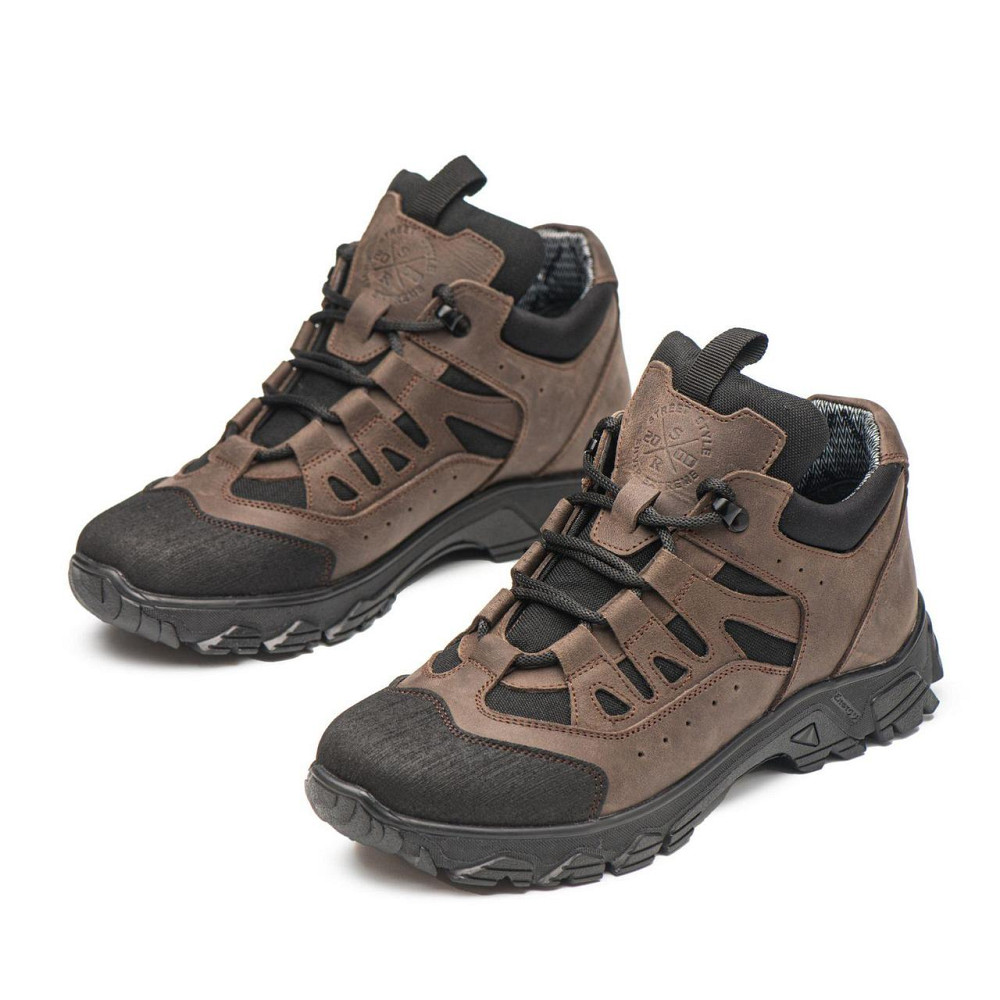 Зимові тактичні кросівки шкіра, на теплому гортексу , колір коричневий 45 (30) Харків - фото 5