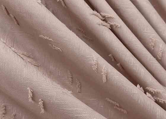 Комплект штор VR-Textil Льон Букле № 1880ш Пудровий 130х305 см 2 шт (39-977) Київ