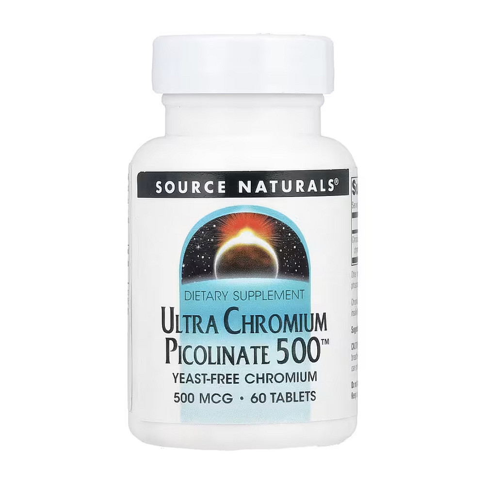 Хром Source Naturals Ultra Chromium Picolinate 500™ 500 mcg - 60 tabs Луцьк - фото 1
