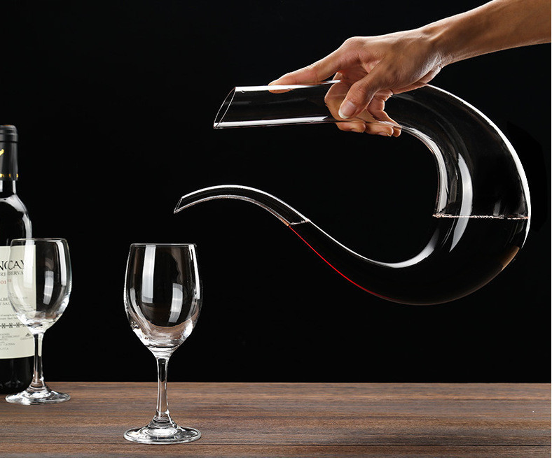 Графин декантер для вина ПОДАРОЧНАЯ УПАКОВКА U-образный бессвинцовое хрустальное стекло Кременчуг - изображение 8