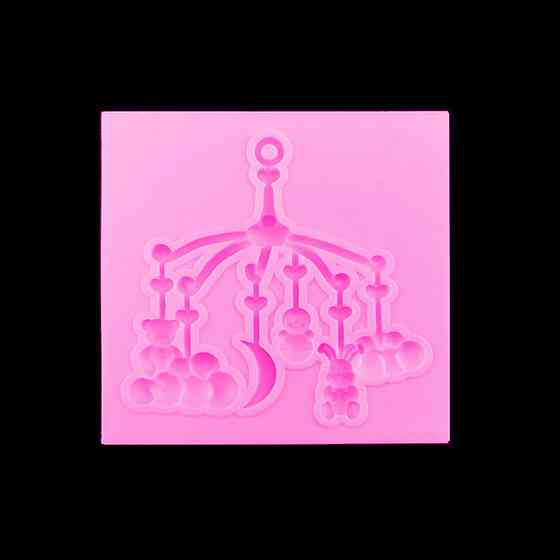 Силиконовая форма Мобиль для младенца 77 на 76 мм розовый Киев