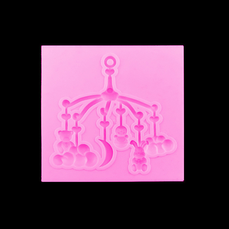 Силиконовая форма Мобиль для младенца 77 на 76 мм розовый Киев - изображение 3