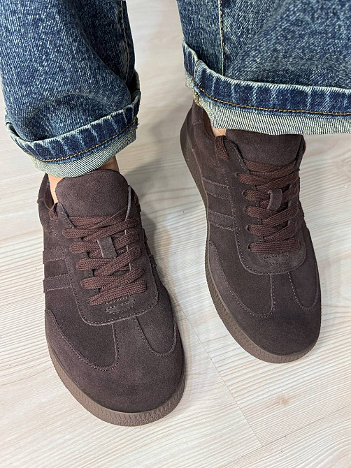 Кеды женские Hengji 8009-13 samba замшевые коричневые, 40, 25,5 см Киев - изображение 13