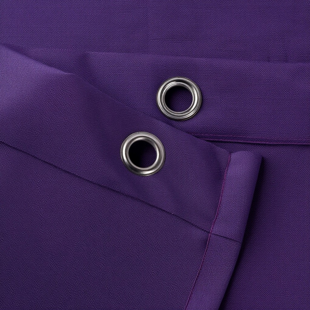 Шторка для ванної та душу з кільцями 180x180 см водостійка, шторка для ванної кімнати з гачками, PEVA, однотонний фіолетовий Кам'янець-Подільський - фото 3