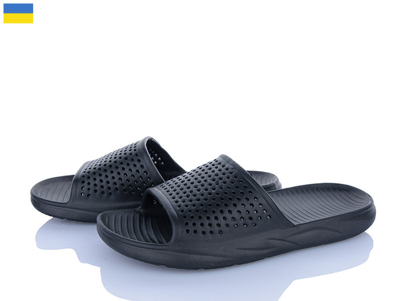 Чоловічі шльопанці чорні з дірочками для вентиляції, зручні, тримають форму перфорованого верх Новинка 42/43 Одеса - фото 6
