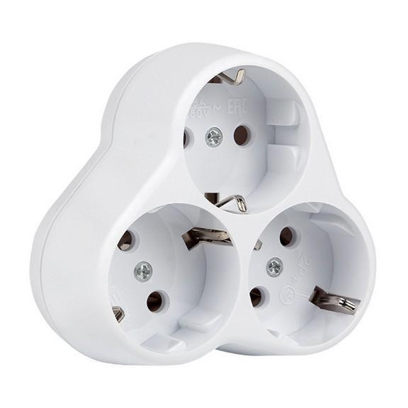 Разветвитель 3 входа Ромашка с заземлением Харьков - изображение 2