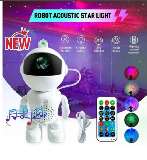 Ночник-проектор зоряного неба RGB з колонкою, лазером, пультом керування та ефектом місяця Одеса - фото 9