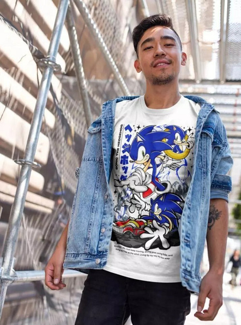 Футболка з аніме принтом Схадов Хедгехог Хероес Сонік оверсайз (S/M/L) Чорний AnimeJ0034 Дніпро - фото 3