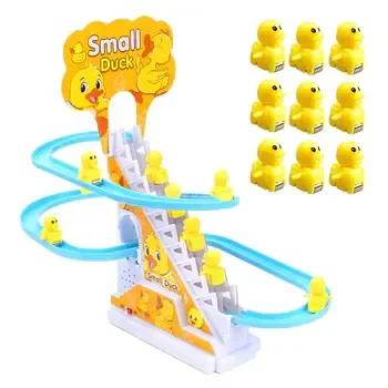 Игровой центр горка-трек с подъемником Small-Duck интерактивная игрушка скользящие утки с музыкой Коломыя