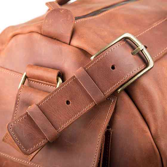 Сумка дорожная винтажная кожа Коричневая (GRANDE PELLE) Киев