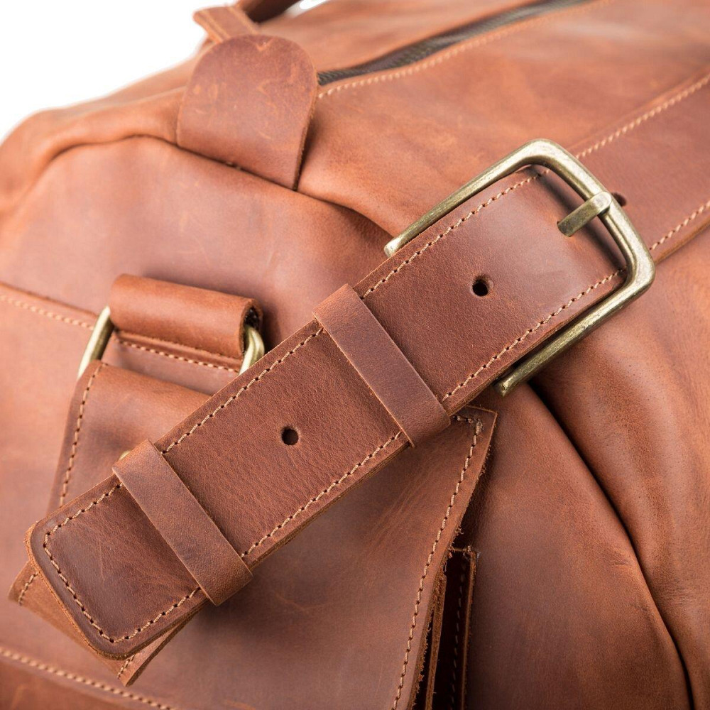 Сумка дорожня вінтажна шкіра Коричнева (GRANDE PELLE) Київ - фото 3