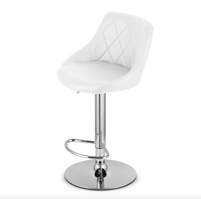 Барний стілець Leobert Kast з спинкою білий Київ - фото 6