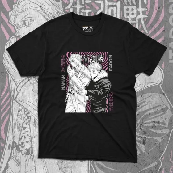 Футболка для подростка мальчика с принтом Магическая Битва Итадори и Кенто Нанами Размер 160 Anime10540 Днепр